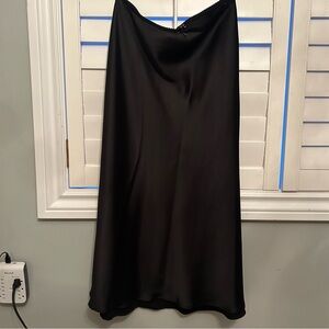 Zara satin midi skirt